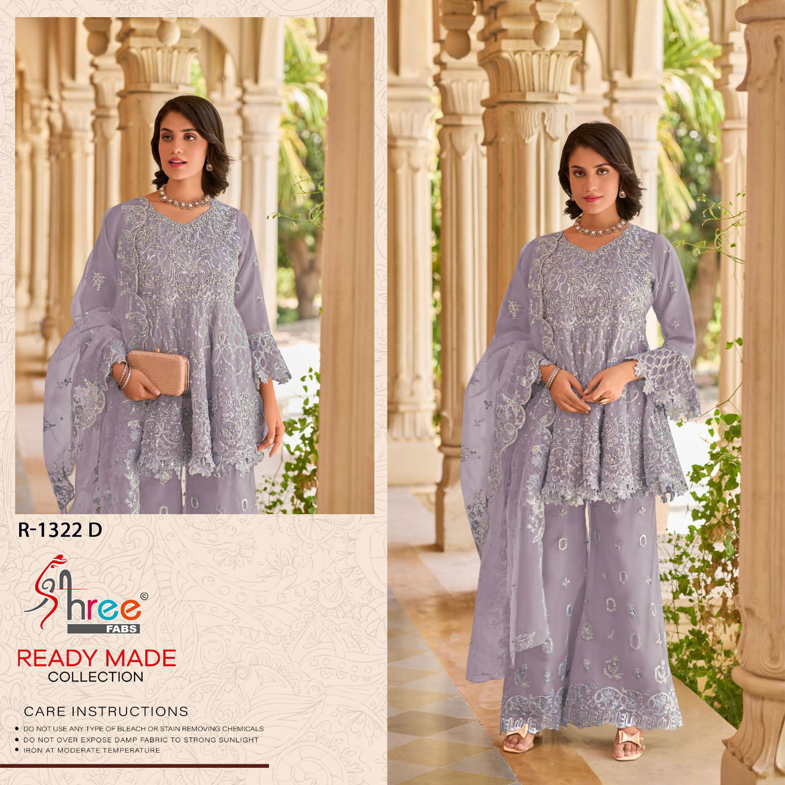 R 1322 By Shree Fabs Organza Readymade Suits Wholesale Shop In Surat